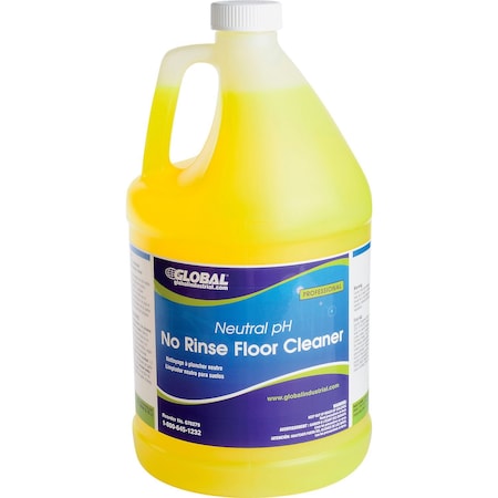 Global Industrial Neutral pH No Rinse Floor Cleaner, 1 Gallon Bottle 670279